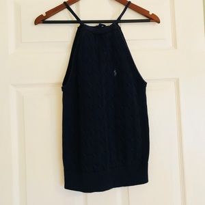Ralph Lauren navy sweater halter top